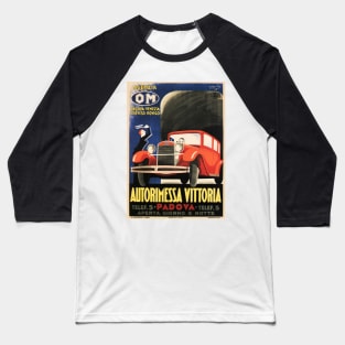 Autorimessa Vittoria Italy Padova Vintage Car Baseball T-Shirt